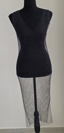 Netzkleid mit Perlenbesatz Grösse XS/S/M/L  neuwertig