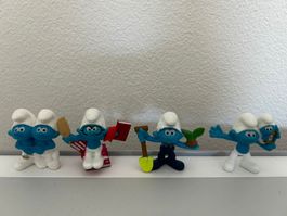 4er‑Set Schlümpfe aus 2022 in sehr gutem Zustand.