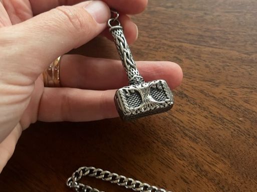 Ciondoli: Thor Hammer Halskette Edelstahl Wikinger Schmuck – Nuovo (secondo la descrizione) da Gams venduto da Mariawicca 9