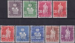 1958-60 BIE Nr.40-48 (S.Darstellungen) +Vollstempel, K: 55.-