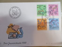 Satz-Brief FDC Pro Juventute 1988