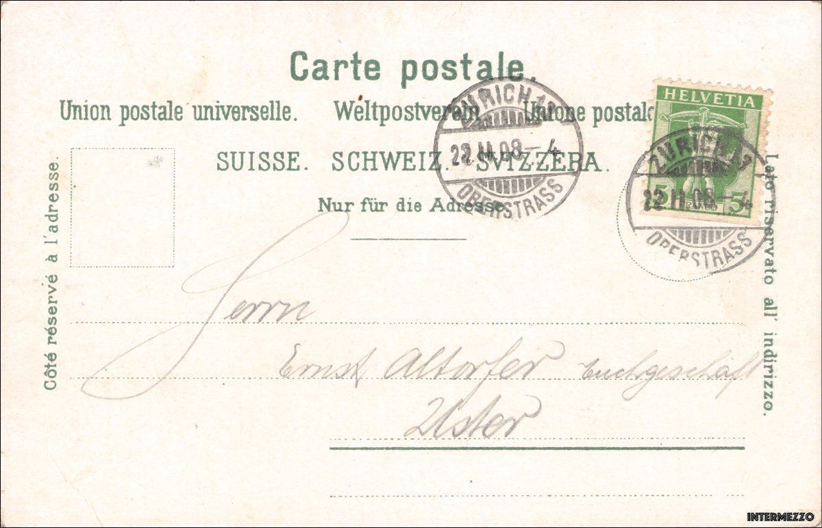 Ansichtskarten: Zürich // Gruss 1908 – Gebraucht aus Basel von intermezzo12 1