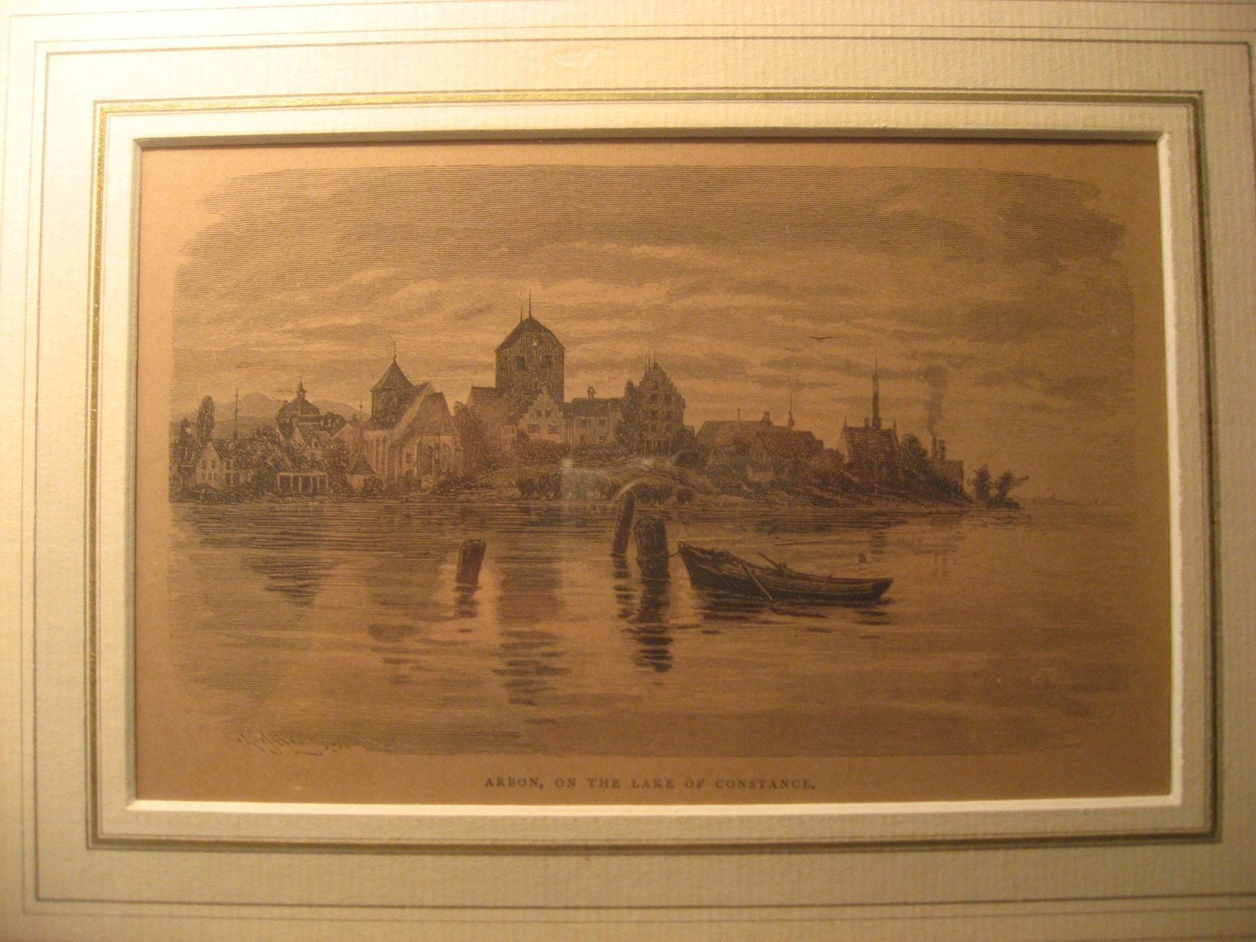 Incisioni: Holzstich "Arbon" um 1880 – Usato da winterthur venduto da Grami1 2