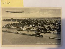 Friedrichshafen Zeppelin vom Flugzeug aus, 1968