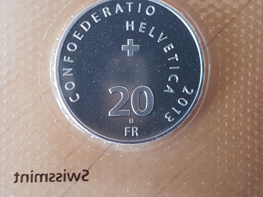 Tutti le monete: 20 Franken Alpenüberquerung 2013  Stgl – Nuovo e nell'imballaggio originale da Schliern b. Köniz venduto da joni20 1