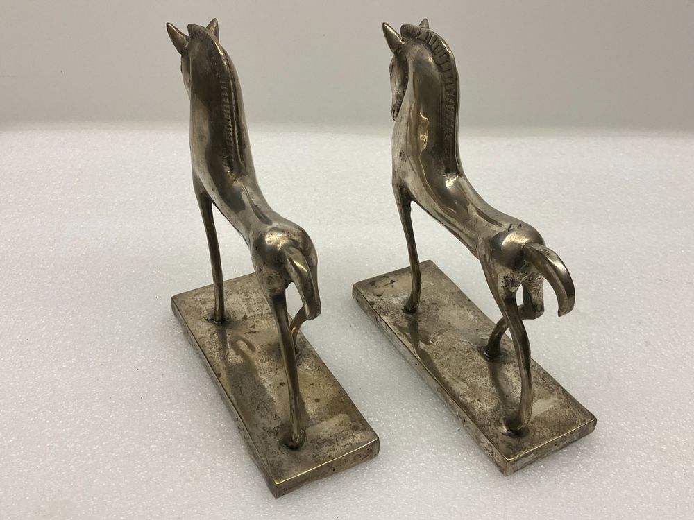 Skulpturen & Statuen: Design-Klassik: 2 spezielle Pferde-Rössli Skulpturen - Guss – Gebraucht aus Thun von retoolinoo 2