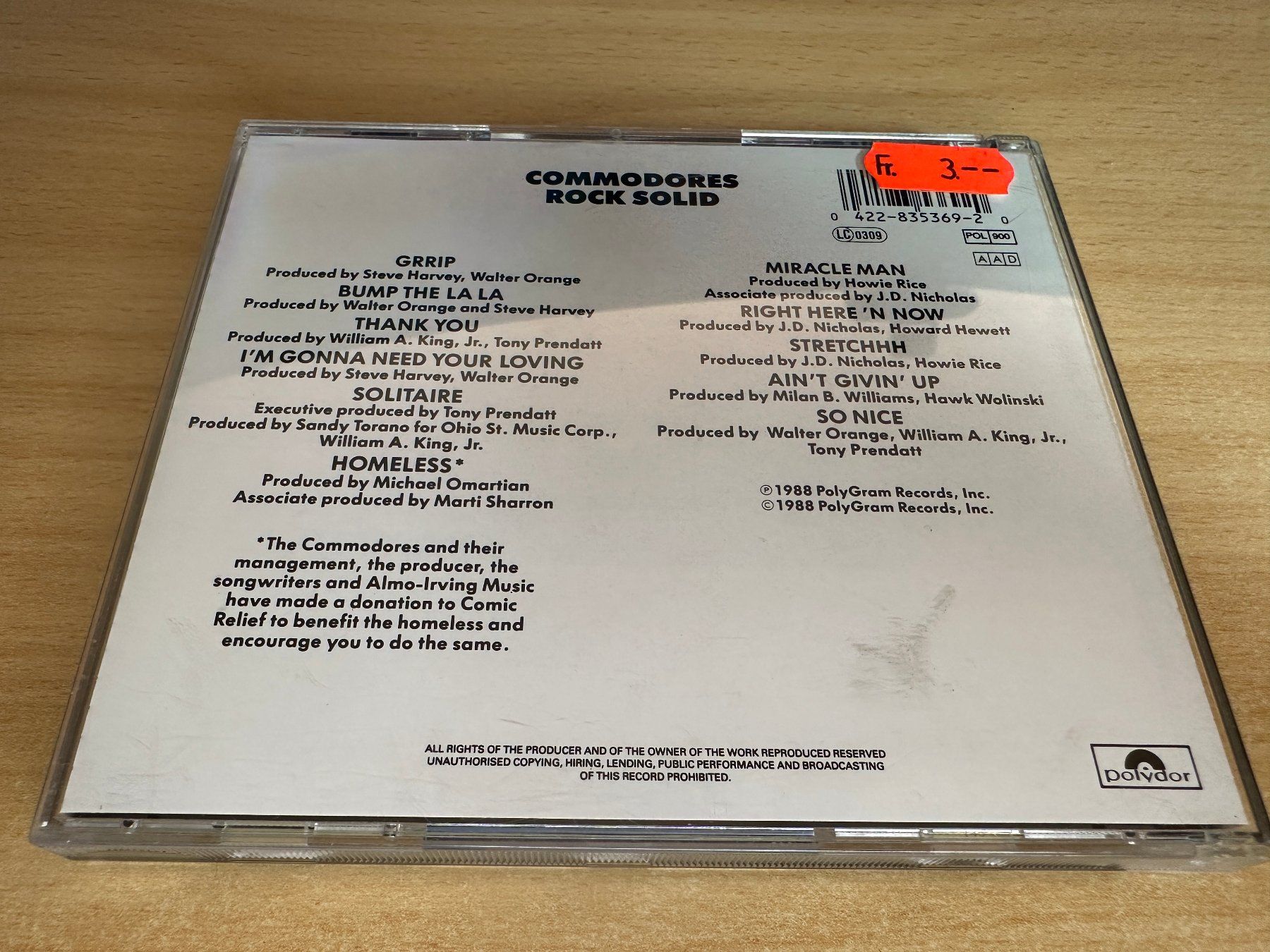 CD: F6 Commodores – Rock Solid – Usato da Rikon im Tösstal venduto da Alpenmutz 1