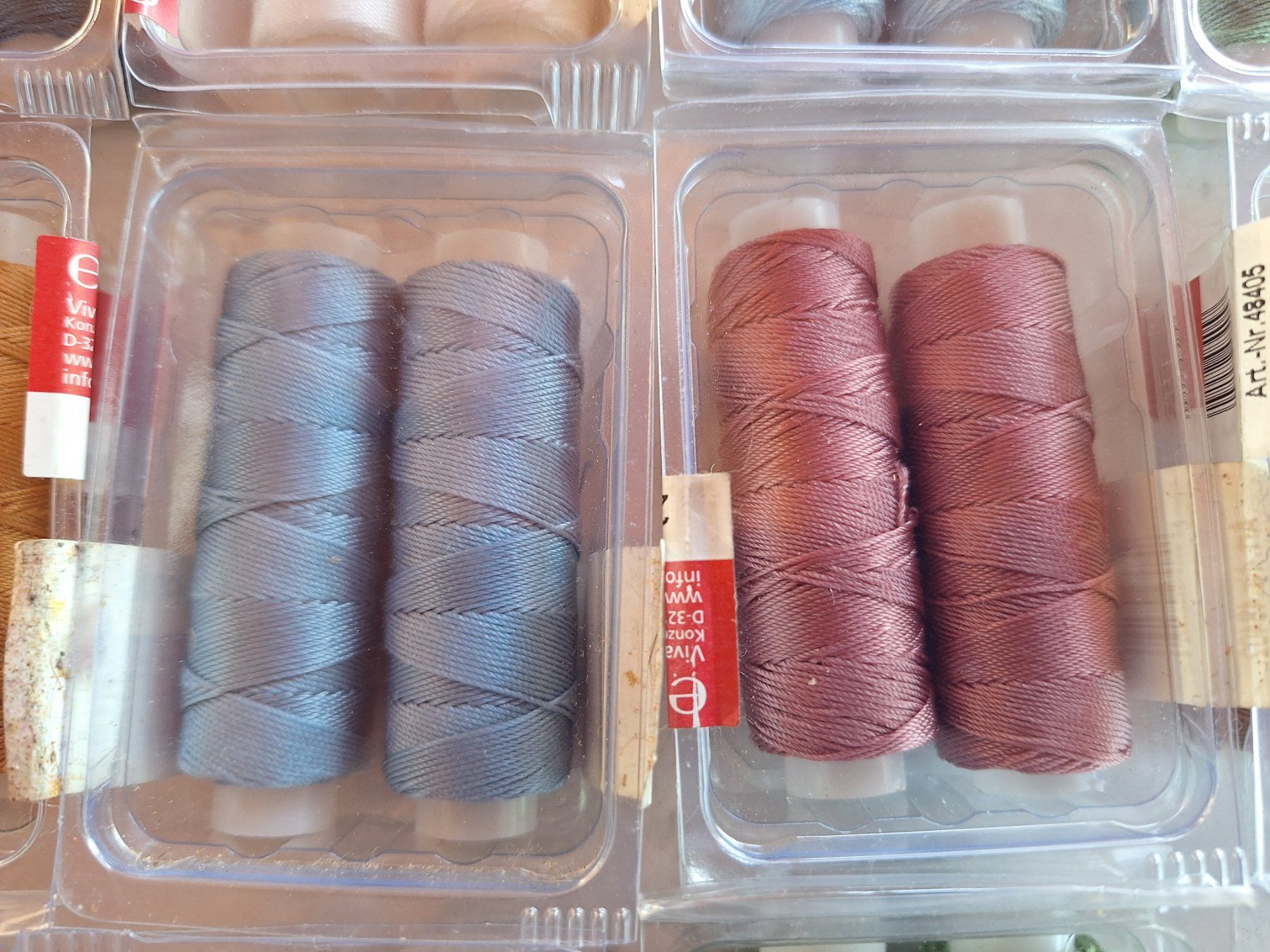 Cordicelle & Fili: 13 PACK VIVA POLYESTERFADEN (26 ROLLEN) – Nuovo e nell'imballaggio originale da Huttwil venduto da Kunterbuntli 2