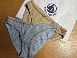 2 slips fille milleraies Petit Bateau 10 ans - 140cm