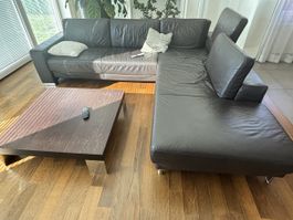 Ecksofa Leder dunkelbraun guter Zustand 250x180cm