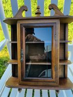 Antikes Hängeschränkli / Vitrine, Holz, Glas
