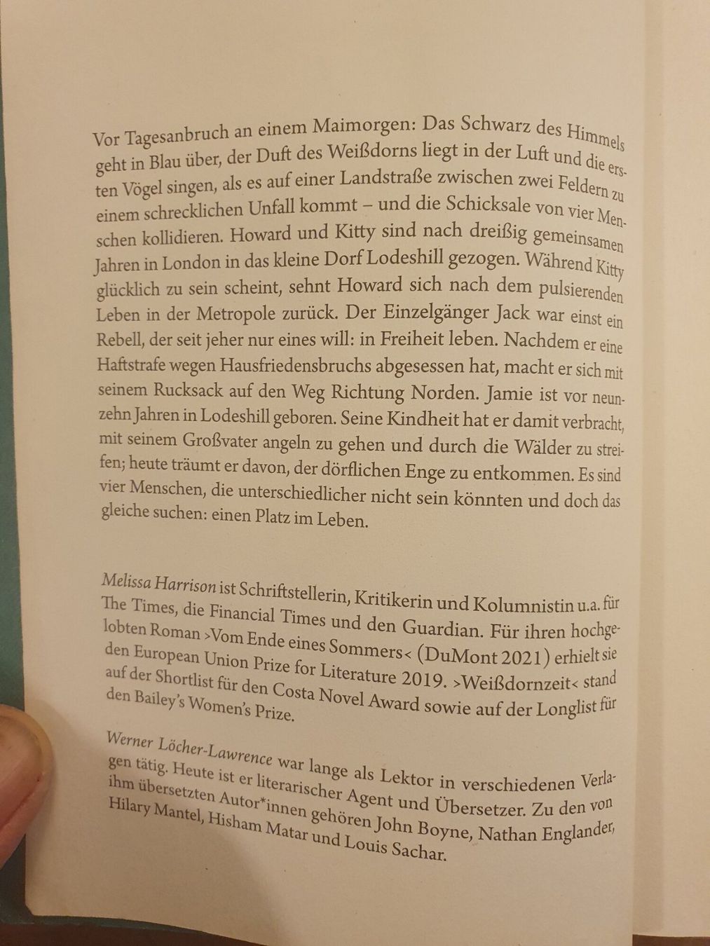 Libri: Weissdornzeit - Melissa Harrison - Dumont – Usato da Zürich venduto da loosebone 1