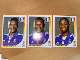 Panini WM 2002 - 3x Frankreich - Desailly, Makalele, Vieira