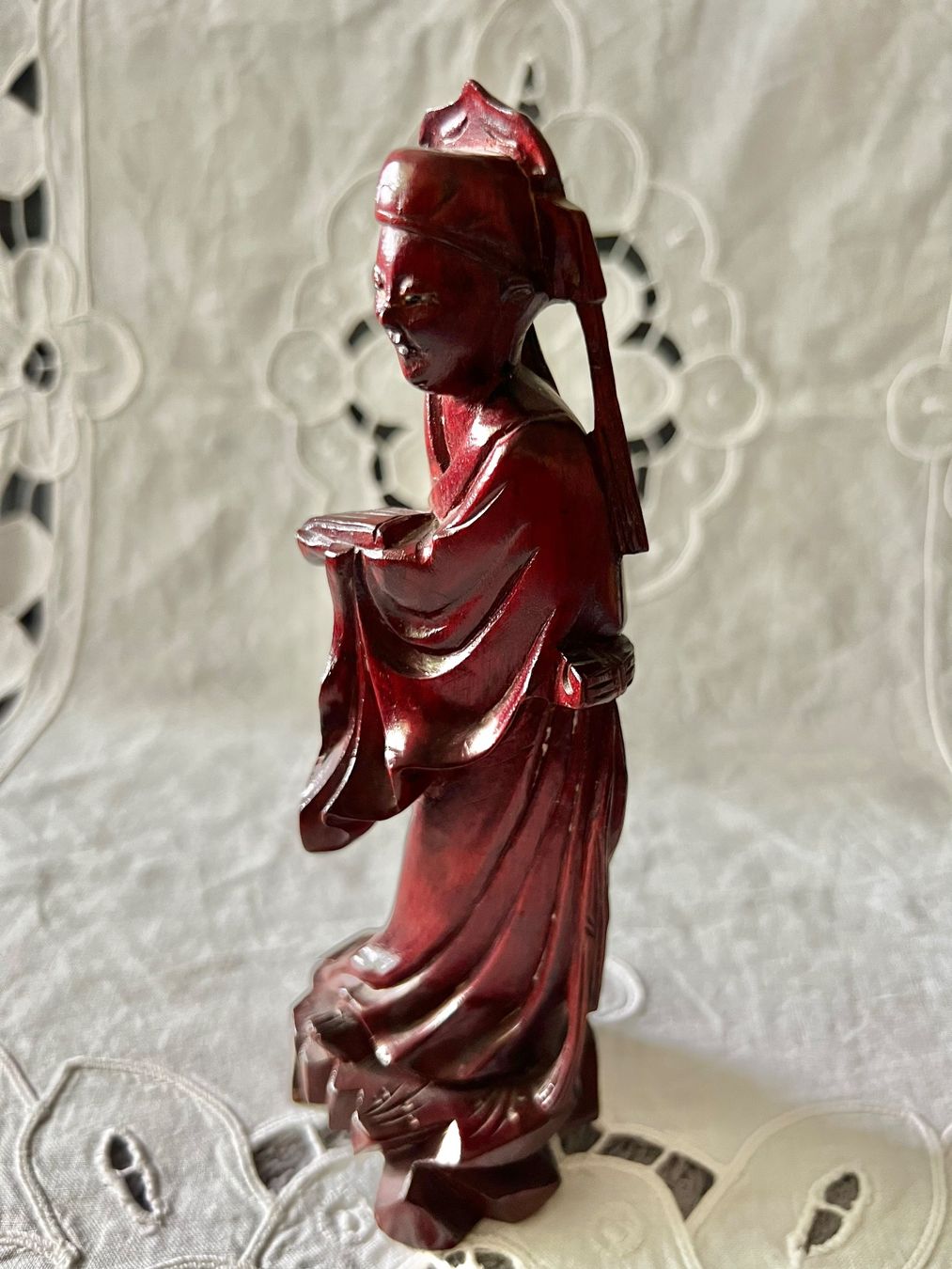 Statuette: Chinesische Figur Holz geschnitzt 17,5cm – Usato da Frenkendorf venduto da Only1 2