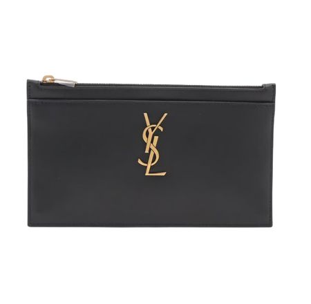 Saint Laurent Cassandre Leather Pouch Black - neuwertig