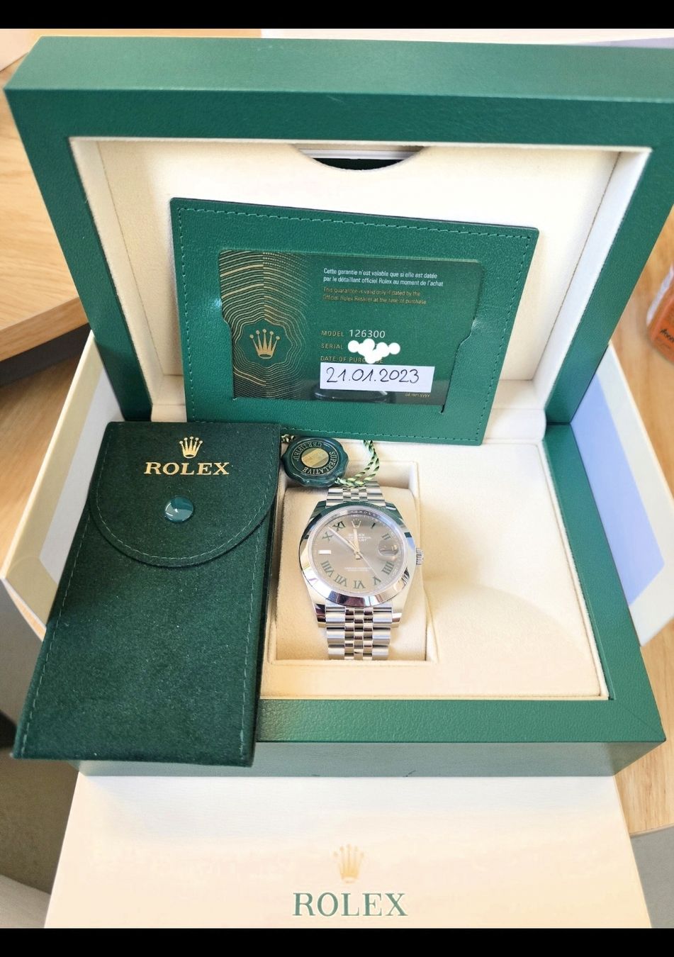 Rolex Orologi: Rolex Datejust 41mm Jubilee Wimbledon 126300 – Nuovo e nell'imballaggio originale da Zizers venduto da Ritsch-Motors