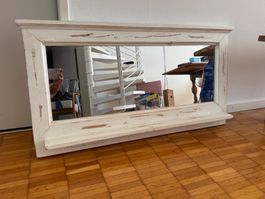 Shabby Chic Spiegel mit Regal, Landhausstil