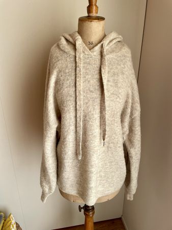 Cream Strick-Hoodie, Beige, Gr. M – Kuschelig