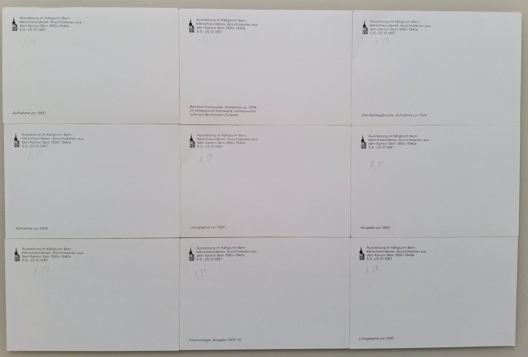 Cartoline postali: Ansichtskarten aus dem Kanton Bern (10 Stück) – Nuovo (secondo la descrizione) da Buchrain venduto da mue_kru 2