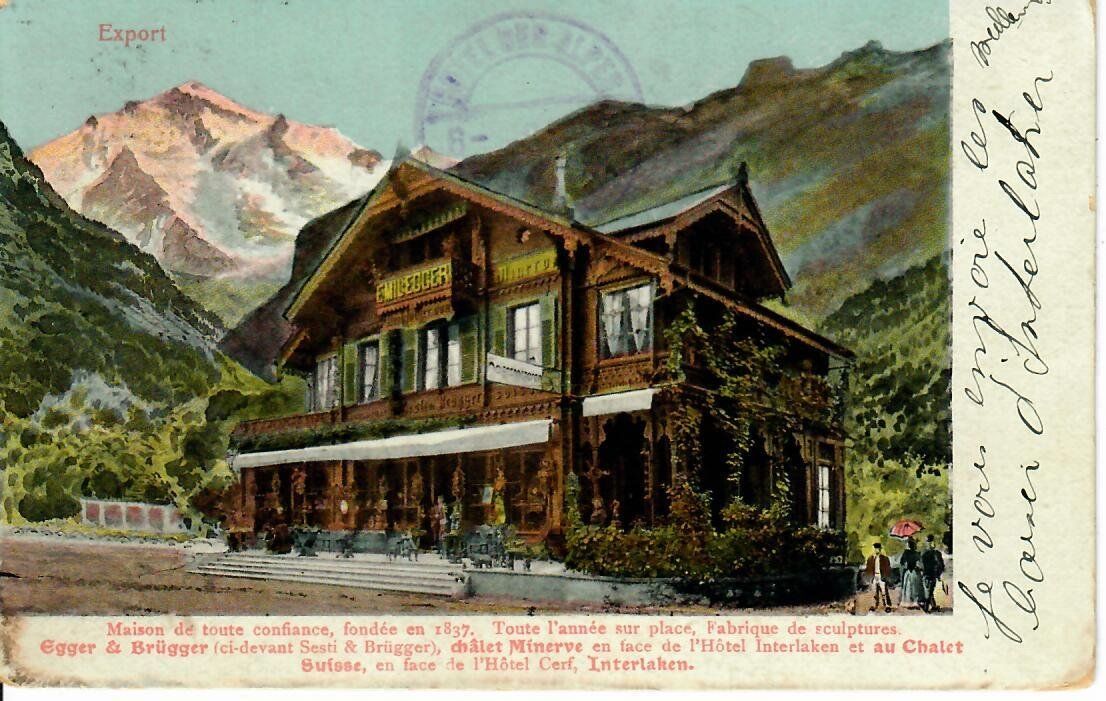 Cartoline postali: Interlaken – Usato da Hochdorf venduto da Ziegel-16