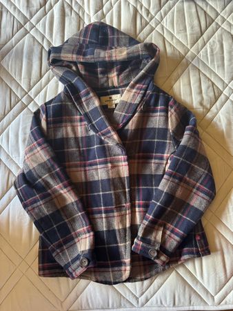 Woolrich Women's Check Wool-Blend Hooded Jacket - M Size 58
