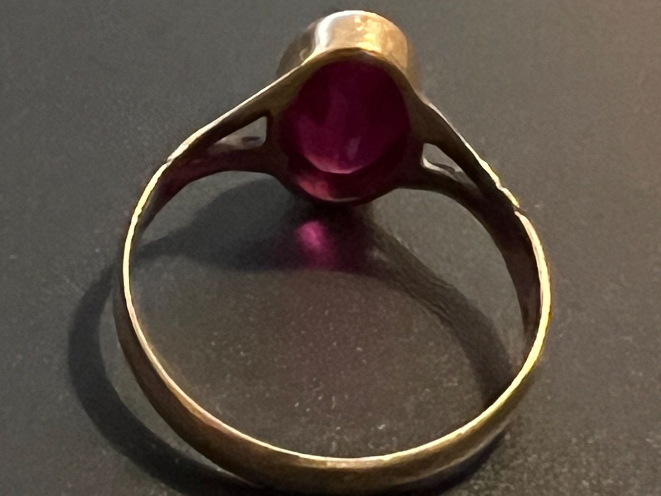 Anelli: Gold-Ring 14K mit Rubin – Usato da Chur venduto da Penting1935 3