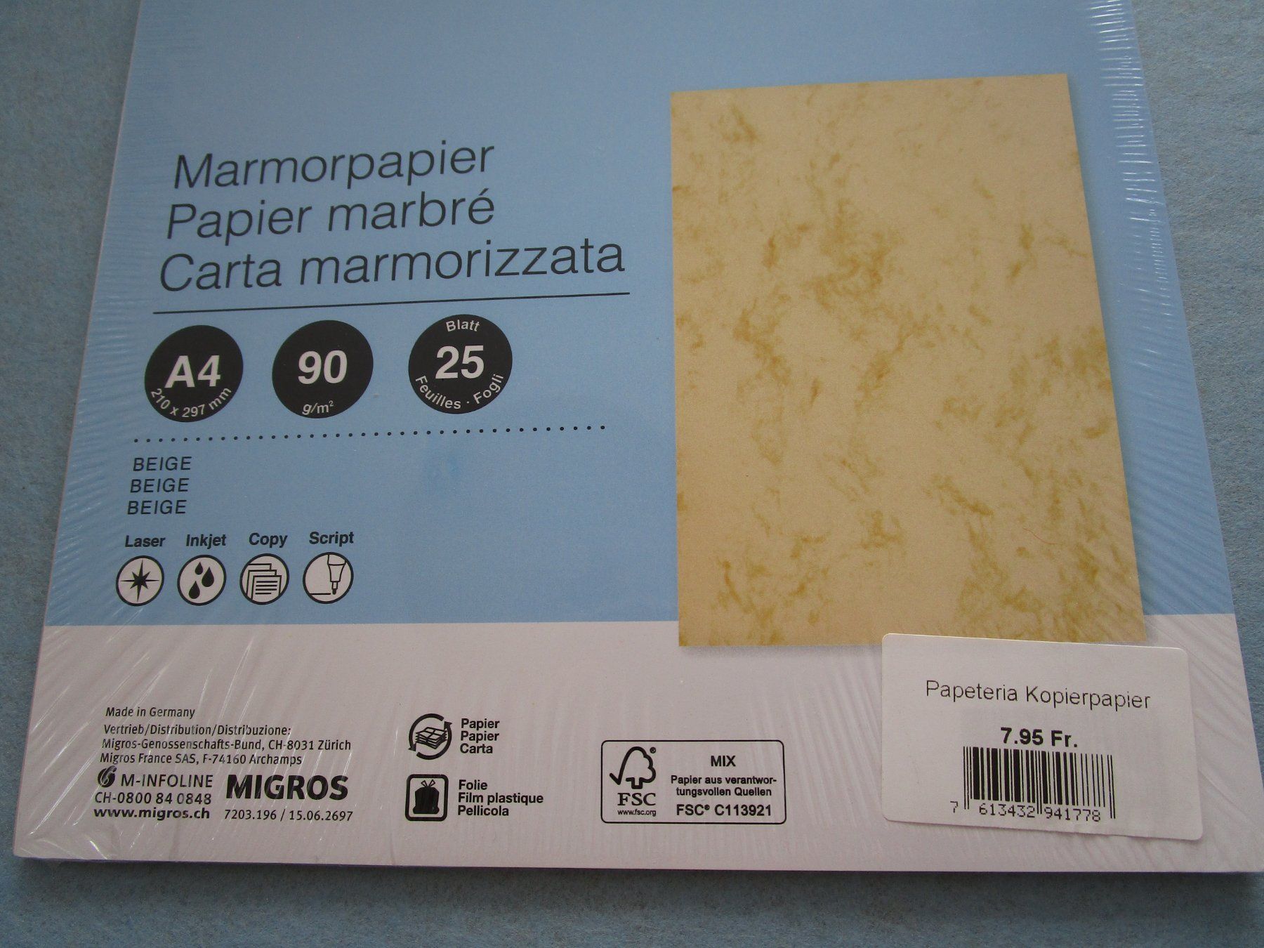 Papiere: Bastelpapier / Druckerpapier / Schreibpapier A4 – Neu und originalverpackt aus Grenchen von Uhus15 1