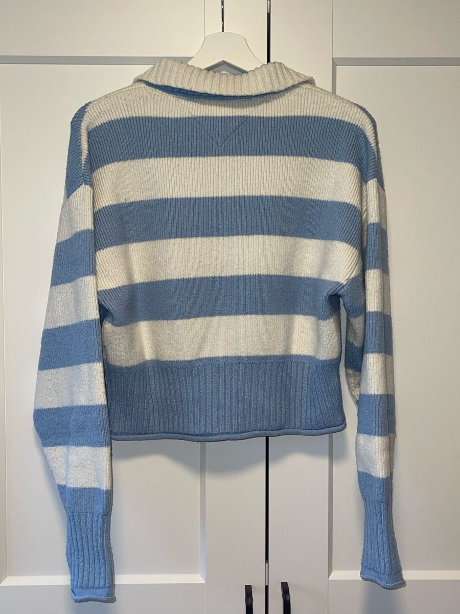 Tommy Hilfiger Maglioni & Felpe: Tommy Jeans Strickpullover XS, blau-weiss gestreift – Usato da Roggwil BE venduto da 7lara7 1