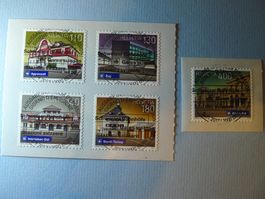 2017 Dauermarken Schweizer Bahnhöfe 1642-1645+1660 ET Voll