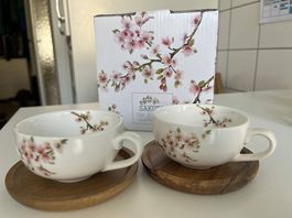 NEU Sakura Kaffeetassen aus Porzellan