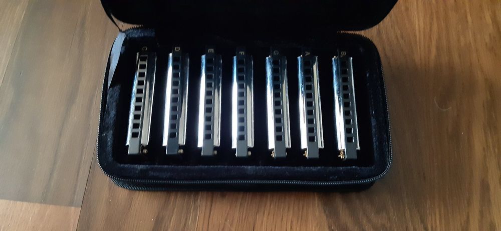 thumbnail: Hohner Bluesband Harmonica Set Van 3 - C, G En A Toon Voor Beginners En Bluesliefhebbers