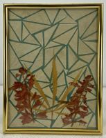 Herbarium-Collage mit Hanfblatt – Kunstvoll gerahmt, ETH