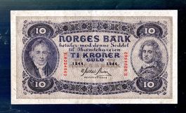 Norverge 10 kroner 1944 selten
