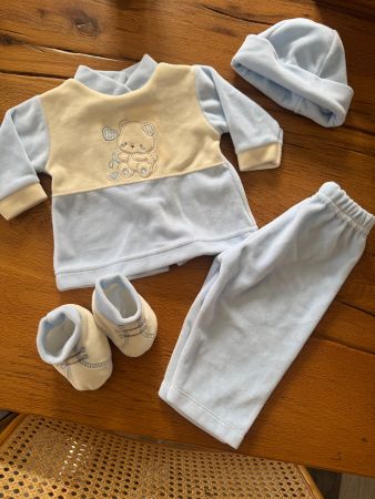 H&M BABY 🩵 Set Pyjama Velvet NEW! 56/62