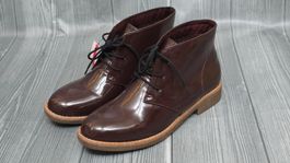 Prendini Lack Schnürschuhe - 37 - Bordeaux / Weinrot