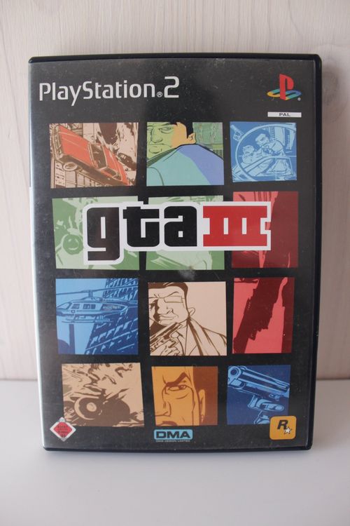 Jeu GTA 3 (Grand Theft Auto III) PS2 - Version Complète Boîte + Notice, Bon état, Testé
