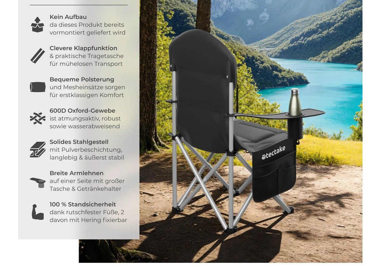Stühle: Gepolsterter Campingstuhl MTX – Neu (gemäss Beschreibung) aus Steinhausen von Retourenprofis 1