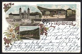 Litho Einsiedeln, Kloster, Hauptplatz, F