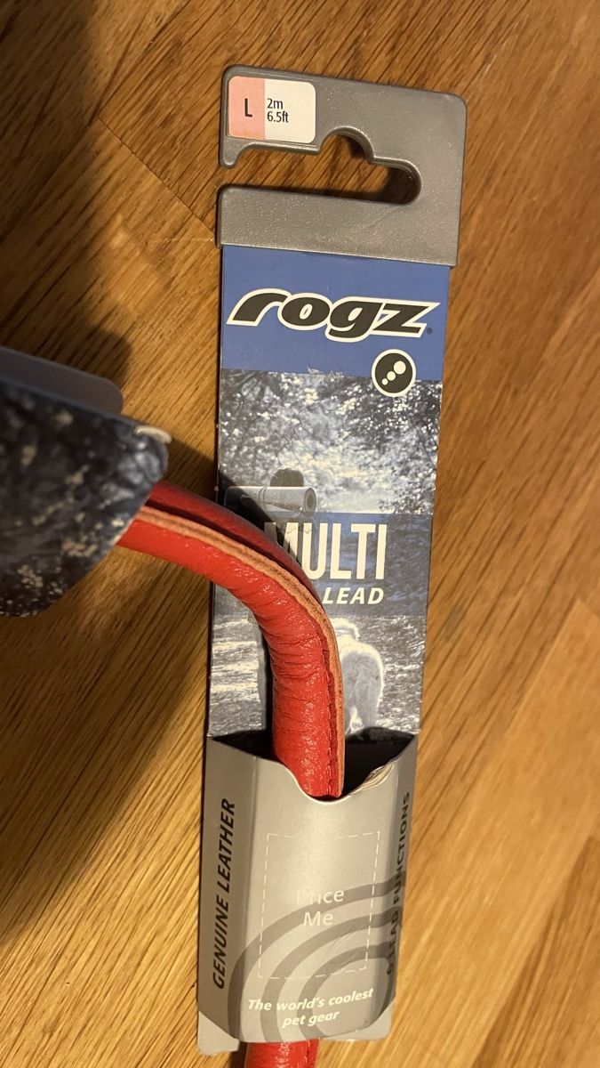 Guinzagli & Collari: Rogz Multi Leine, echtes Leder, rot, Neu, Grösse L – Nuovo e nell'imballaggio originale da Kriens venduto da vesna37210 1