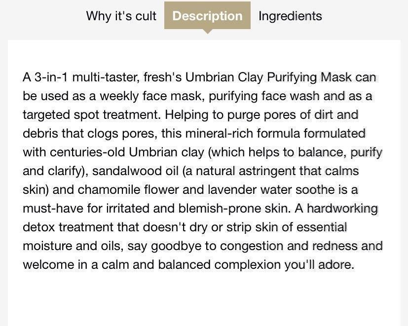 Sephora Gesichtspflege: Fresh Umbrian Clay Purifying Mask,Ladenpreis CHF36.50 – Neu und originalverpackt aus Zürich von deruja 8