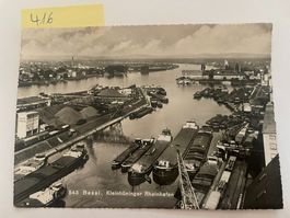 Ansichtskarte Basel Kleinhüninger Rheinhafen, alt