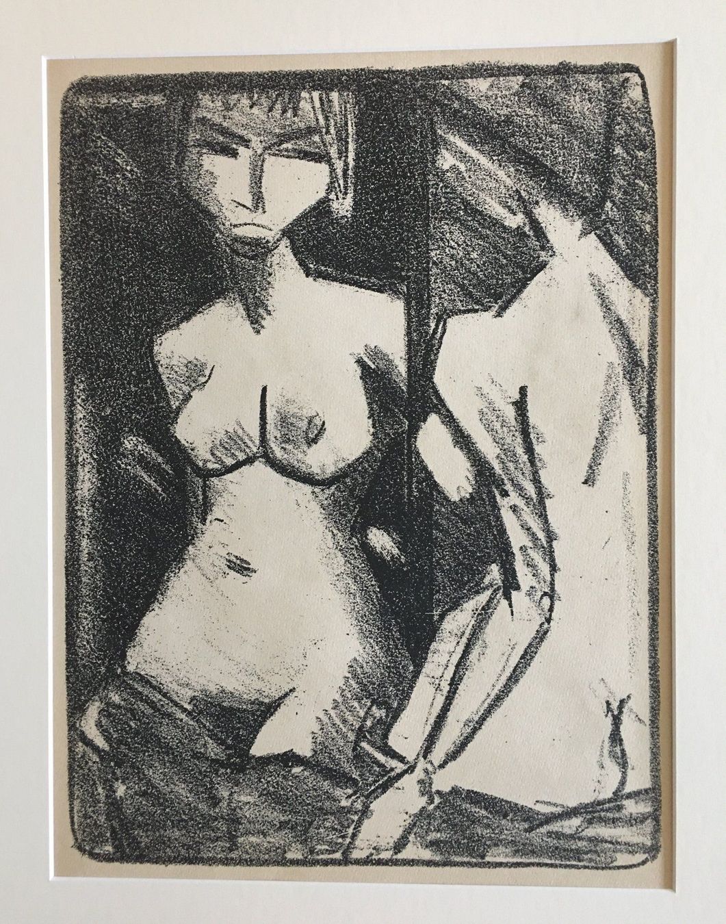 Grafiken & Lithographien: Otto Mueller     "Mädchenakt vor dem Spiegel"  DRUCKGRAPHIK – Gebraucht aus Nennigkofen von juhit 3
