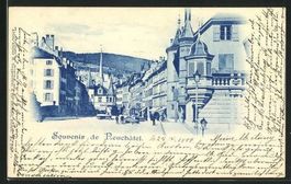 Souvenir de Neuchâtel, circulée 1899