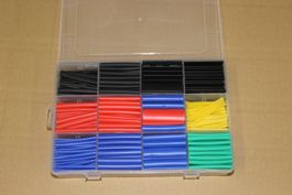 560tlg  Schrumpfschlauch Set Sortiment Plastikbox 12 Größen
