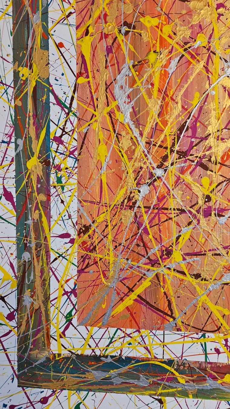 Gemälde: Tableau abstrait unique, couleurs chaudes, printemps! – Neu (gemäss Beschreibung) aus Le Locle von fab_c9hh 6