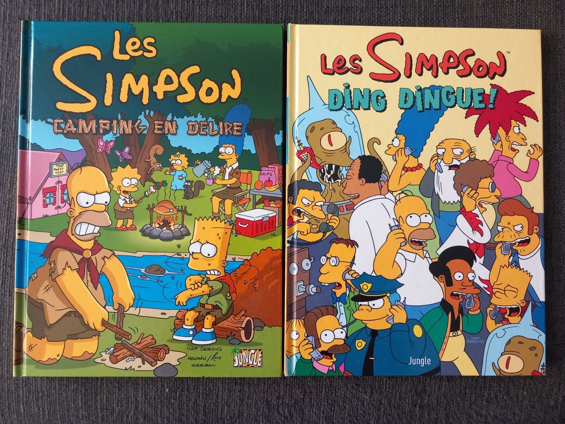 Comics: 2 BD Les Simpson -1. Camping en délire - 37. Ding Dingue – Gebraucht aus Bernex von casimali