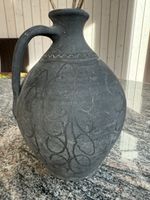 Vase décorative en céramique noire, style rustique chic