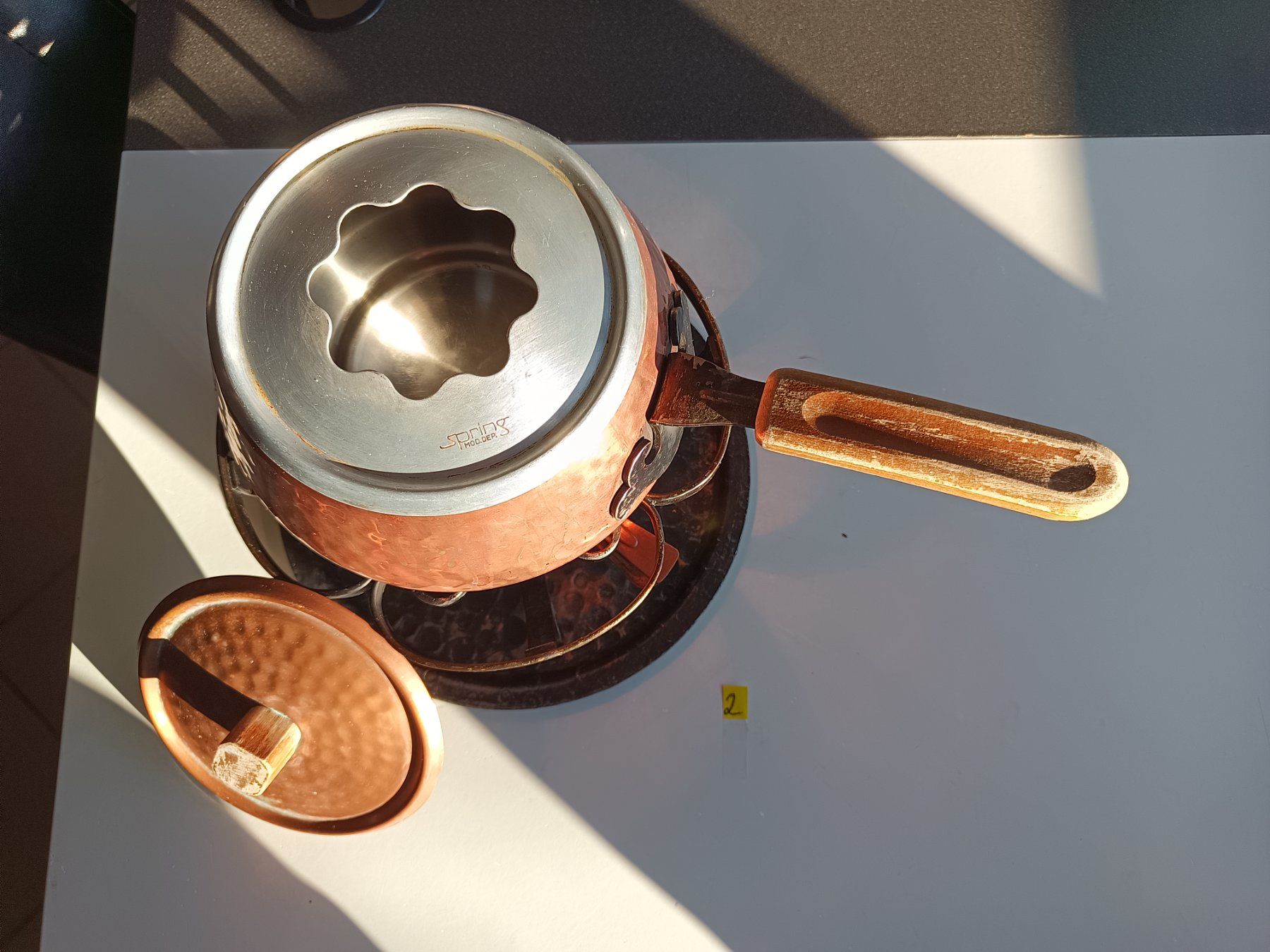 Pfannen: Kupfer Fondue Set – Gebraucht aus Oberegg von A-Z.Handel.Loehrer 1