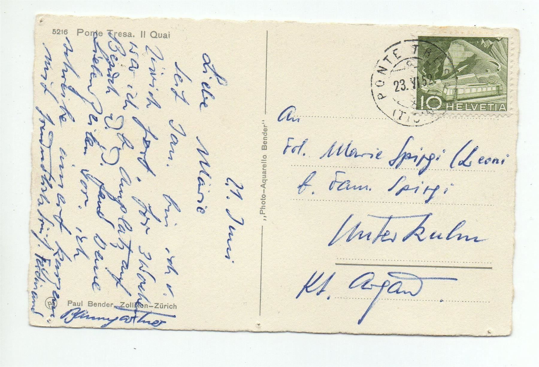 Cartoline postali: PONTE TRESA Il Quai – Usato da Jona venduto da philajona 1