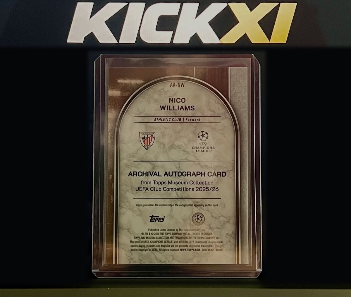 Topps Carte collezionabili: Nico Williams Topps Museum 2025/26 Auto 17/150 – Nuovo (secondo la descrizione) da Horgen venduto da KICKXI 1